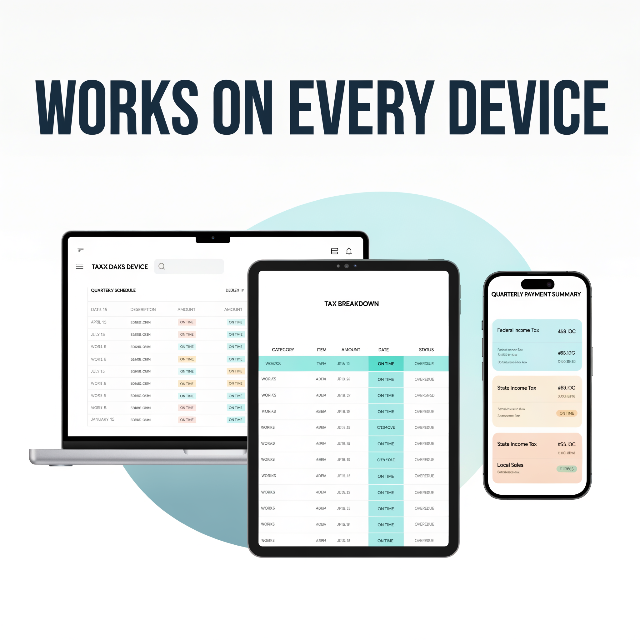 Works on every device — laptop, tablet, smartphone