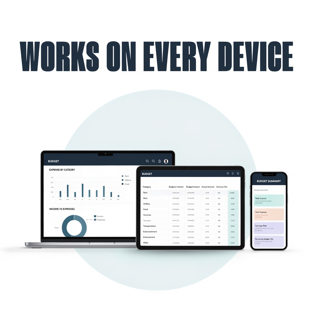 Works on every device — laptop, tablet, smartphone