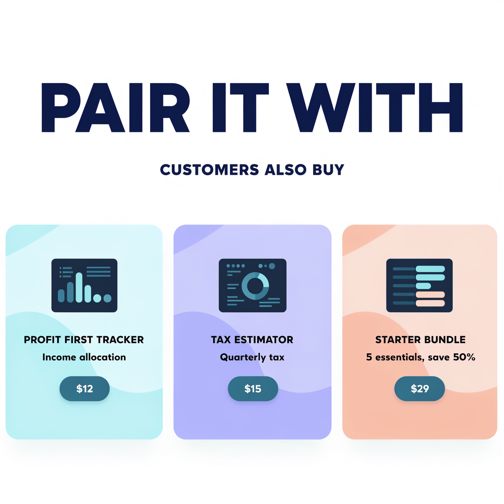 Pair it with — Profit First Tracker, Tax Estimator, Starter Bundle