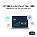 Savings & Runway Planner — know exactly how long your money lasts, $10