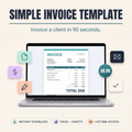 Simple Invoice Template — Diporusa freelance invoice, $0.99