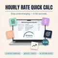 Hourly Rate Calculator | Freelance Pricing Spreadsheet | Stop Undercharging Rate Calc | Excel + Google Sheets | Editable