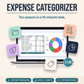 Business Expense Tracker | Expense Categorizer Spreadsheet | Tax Season Expense Log | Excel + Google Sheets | Editable