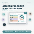 Amazon FBA Profit and ROI Calculator | FBA Fee Calculator, Product Research and Sourcing Spreadsheet | Excel + Google Sheets