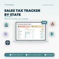 Sales Tax Tracker by State | Economic Nexus Tracker Spreadsheet for Etsy Amazon Shopify Sellers | Excel + Google Sheets + PDF