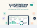 Cash Flow Forecast Spreadsheet 13 Week Planner | Small Business Cash Flow Template Excel Google Sheets | Weekly & Annual Forecast Tool