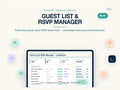 Wedding Guest List & RSVP Tracker Spreadsheet | Meal Count Excel Google Sheets | Wedding Planner Template | Editable