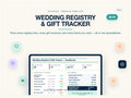 Wedding Registry Tracker Spreadsheet | Gift Log Thank-You Card Tracker Excel Google Sheets | Registry Planner Template | Editable