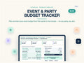 Party Budget Tracker Spreadsheet | Event Budget Planner Excel Google Sheets | Birthday Anniversary Corporate Event Template