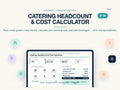 Wedding Catering Calculator Spreadsheet | Headcount Cost Per Head Dietary Tracker Excel Google Sheets | Menu Planner Template