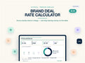 Brand Deal Rate Calculator for Content Creators | Influencer Sponsorship Pricing & Media Kit Rate Card | Excel Google Sheets PDF