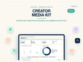Creator Media Kit Template with Engagement Rate Calculator | Influencer Press Kit & Rate Card | Excel Google Sheets | Editable