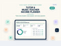Tutor & Music Teacher Income Planner | Student Session Log | Income Tracker | Excel Google Sheets | Editable