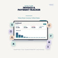 Invoice & Payment Tracker | Overdue Invoice Log | Aging Report | Google Sheets Excel Printable PDF | Editable