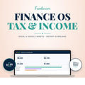 Freelancer Finance OS | Income Expense & Self Employment Tax Tracker | Google Sheets Excel Printable PDF | 1099 Quarterly Estimator