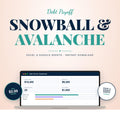 Debt Snowball & Avalanche Payoff Tracker, Debt Payoff Spreadsheet, Excel and Google Sheets, Debt Free Planner, Loan Payoff Calculator
