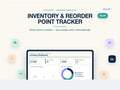Inventory Management Spreadsheet, Reorder Point Tracker, Stock Control Template, Low Stock Alerts, Excel & Google Sheets, Small Business