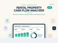 Rental Property Cash Flow Analyzer Spreadsheet | Real Estate Deal Analyzer Excel Google Sheets | Cap Rate Cash on Cash ROI Calculator