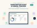 Subscription Tracker & Cancel Audit, Subscription Spreadsheet to Save Money, Excel and Google Sheets, Bill Audit Template
