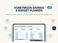 Honeymoon Budget Planner Spreadsheet | Savings Tracker + Trip Budget Excel Google Sheets | Travel Finance Template | Editable