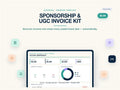 Brand Deal Invoice Template for Content Creators | UGC Invoice & Sponsorship Payment Tracker | Excel Google Sheets | Editable