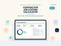 Contractor Job Costing Calculator | Materials Labor Overhead Markup | Job Profit Tracker | Excel Google Sheets | Editable