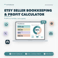 Ecommerce Seller Bundle | 5 Spreadsheet Templates | Etsy Amazon Shopify Profit Inventory Tax Bookkeeping | Excel Google Sheets