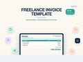 Freelance Invoice Template Canva | Professional Invoice Design | Editable | Small Business | Instant Download