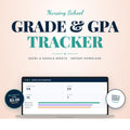 Nursing School Grade and GPA Tracker Spreadsheet | GPA Calculator for Nursing Students | Excel and Google Sheets