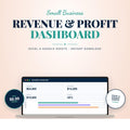 Small Business Dashboard | Revenue Expense & Profit Tracker | Google Sheets Excel Printable PDF | P and L Template